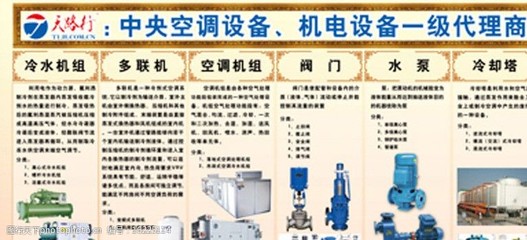 中央空調機器展板圖片